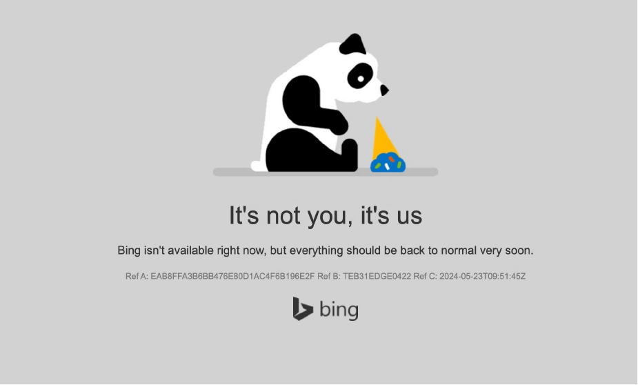 Interrupción de Microsoft
