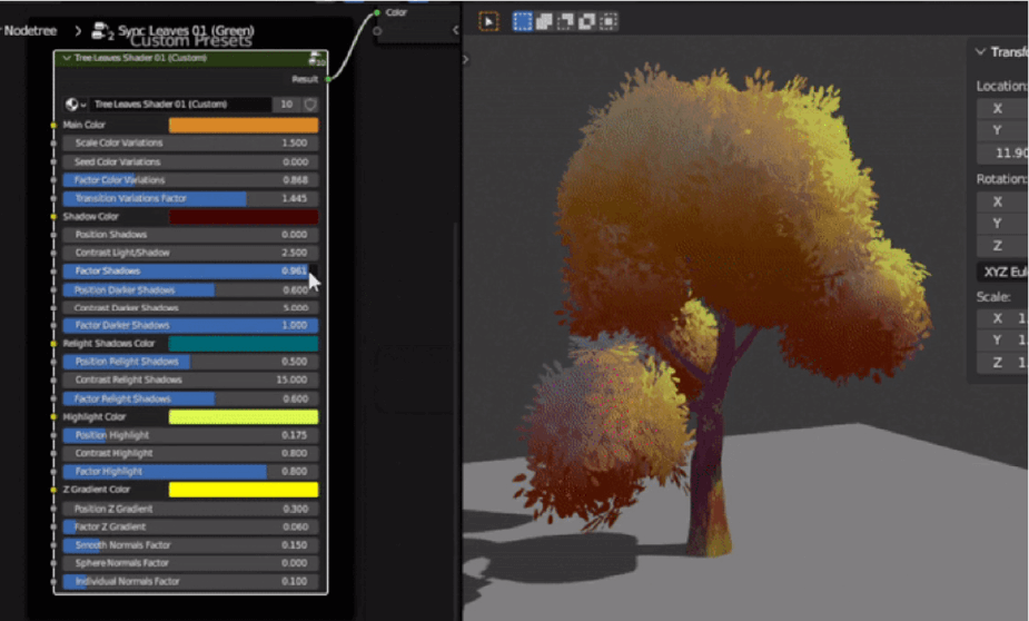 Stylized Tree Asset Generator